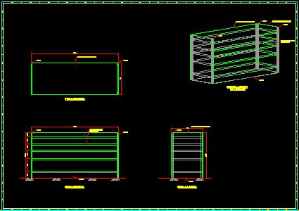 Storage Shelves 2D DWG Detail For AutoCAD Designs CAD