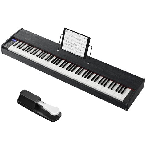Gymax 88 Key Full Size Digital Piano Weighted Keyboard W Sustain Pedal Black