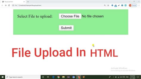 File Upload Button In Html How To Create File Upload Button In Html