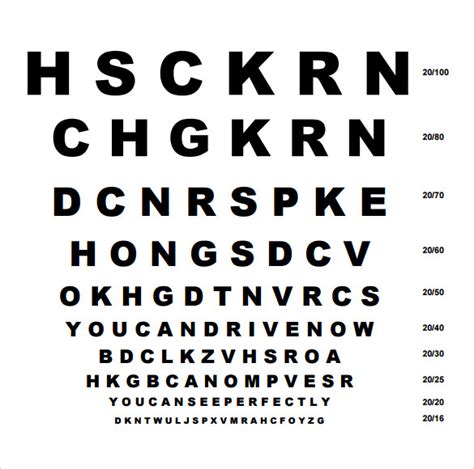Free 11 Sample Eye Chart Templates In Pdf Ms Word