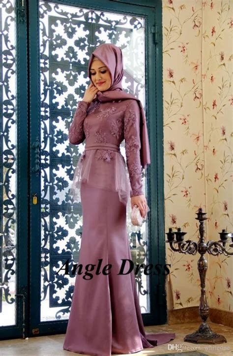 elegant muslim evening dress mermaid arabic evening gowns dresses abaya in dubai kaftan hijab
