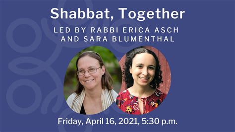 Shabbat Together April Statewide Kabbalat Shabbat Center For Small