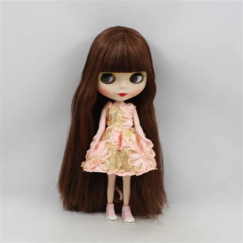 Free Shipping Nude Blyth Doll For Series No 280bl0312450 Brown Hair Frosted Skin Factory Blyth