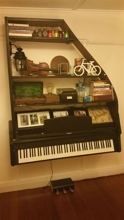 The Keys On This Piano Shelf Tilt Up So You Can Play It Piano