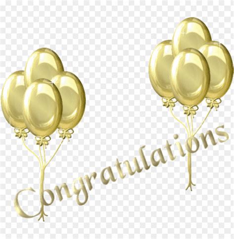 Congratulations Gold Congratulations Balloons Png Transparent With