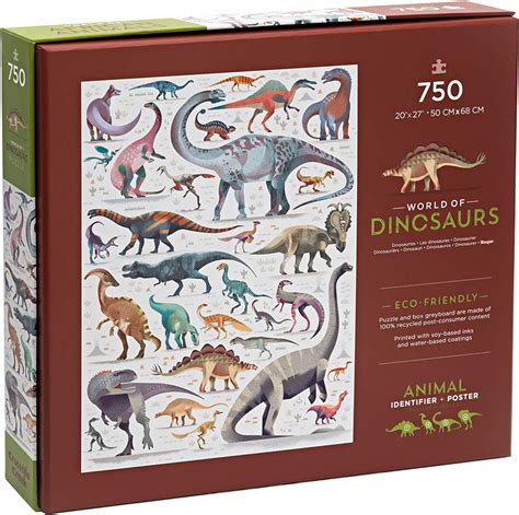 Crocodile Creek World Of Dinosaurs 750pc Puzzle Blackboard Jungle