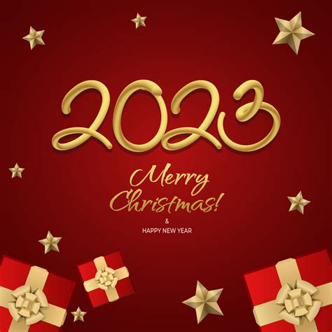 Happy New Year 2023 Greeting Vector Templates Merry Christmas Design