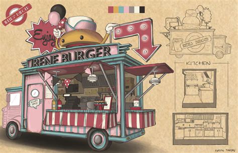 See more ideas about food truck, food, food cart. Diner Food Truck by Evelyn TindjauSells Burgers and Pops ...