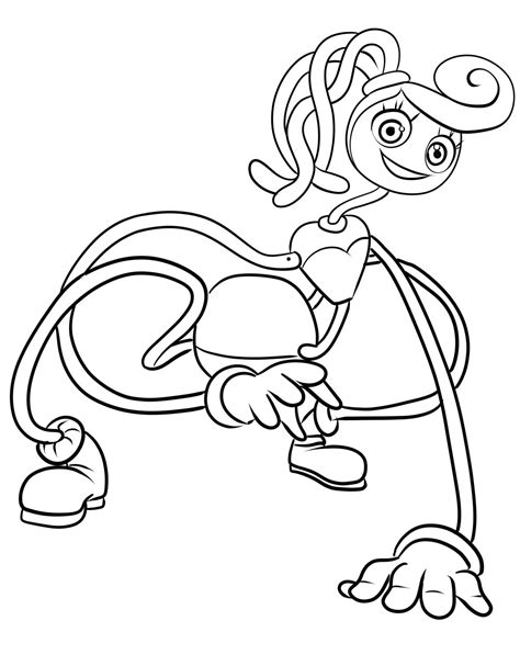 Mommy Long Legs From Poppy Playtime Coloring Page
