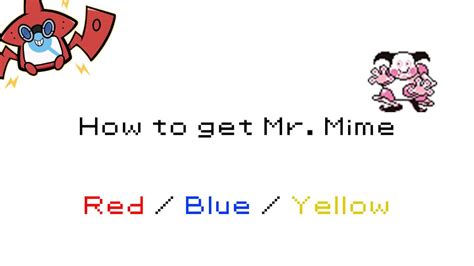 How To Get Mr Mime In Pokemon Red Blue Yellow YouTube