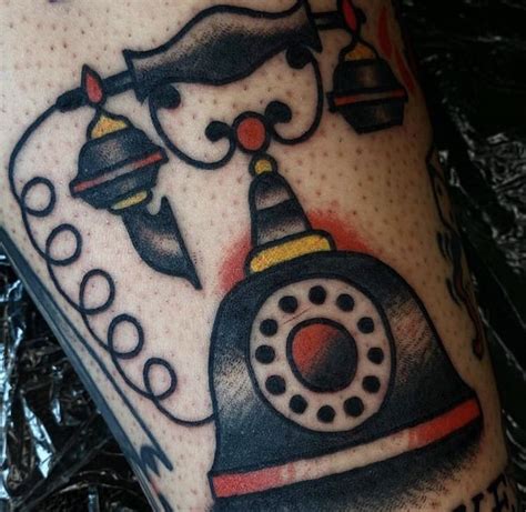 Telephone Tattoo ☎️ ⚡️ Traditional Tattoo American Traditional Tattoos