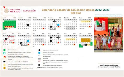 Propuesta De Calendario Escolar Sep 2022 2023 Para Preescolar Primaria