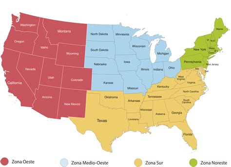 mapa de los 50 estados de los estados unidos