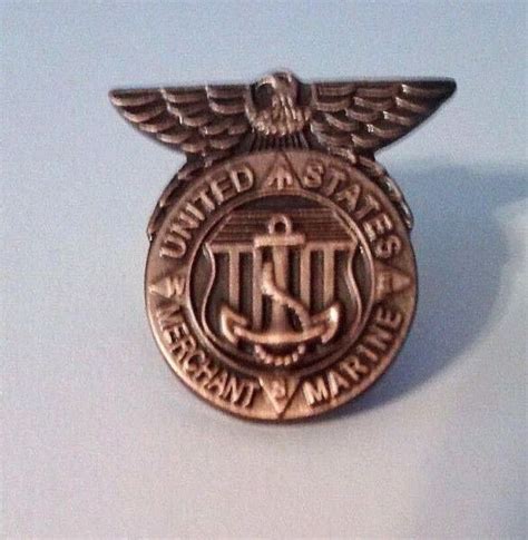 United States Merchant Marine Honorable Service Lapel Pin For Sale