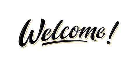 Welcome Lettering Sign Isolated Vector Stock Illustration Download