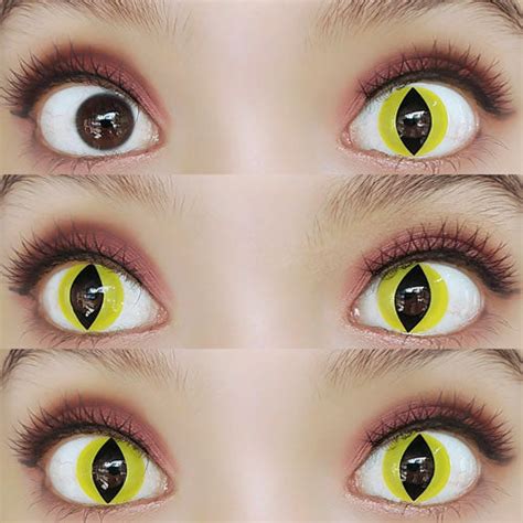 Yellow Cat Eye Contacts With Prescription Till 8 00 Uniqso