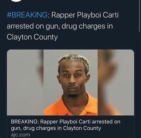 Breaking Rapper Playboi Carti Arrested On Gun Drug Charges In