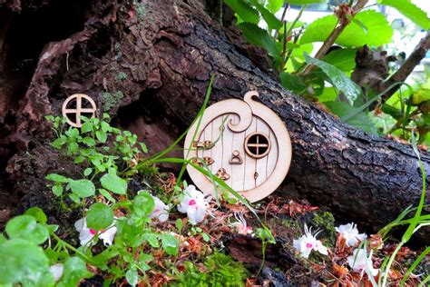 Round Fairy Door Fairy Garden 3 Diy Self Assembly Kit Of Etsy