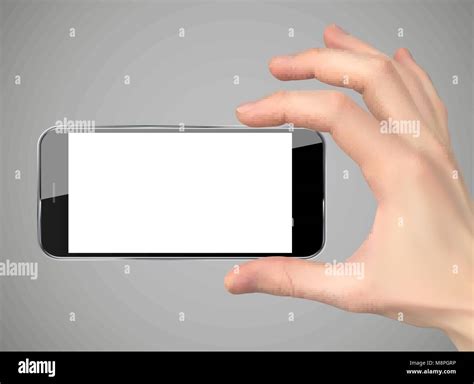 Black Man Holding Mobile Stock Vector Images Alamy