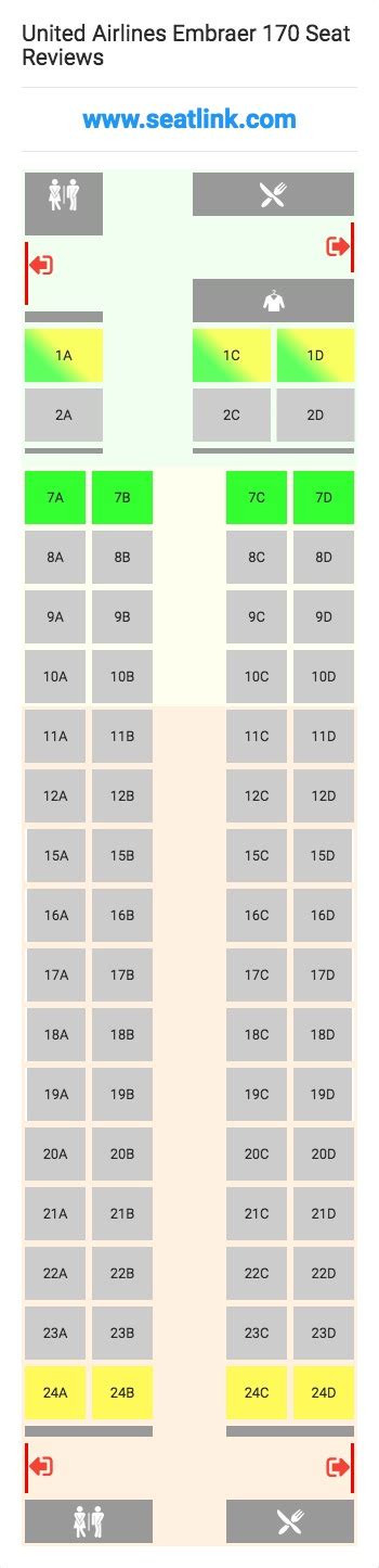 Seating Chart Embraer 175