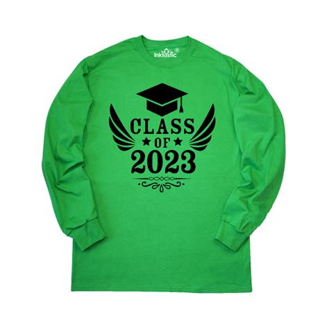 Inktastic Class Of 2023 With Graduation Cap And Wings Long Sleeve T