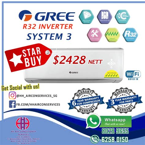 Gree R Inverter Ticks System Shopee Singapore