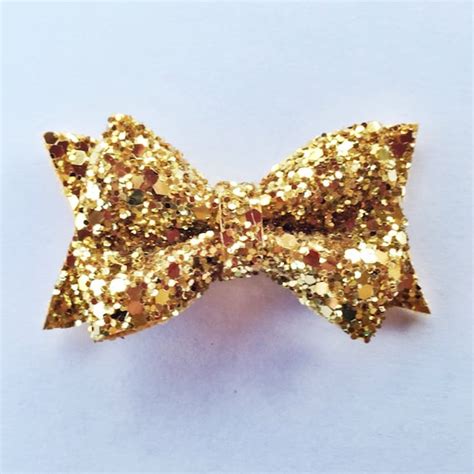 Mini Glitter Bow Gold