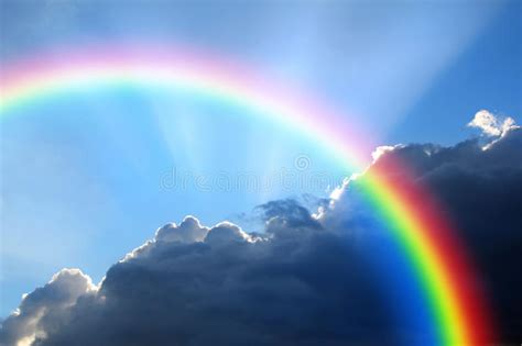 Rainbow Storm Cloud Stock Photo Image Of Christian