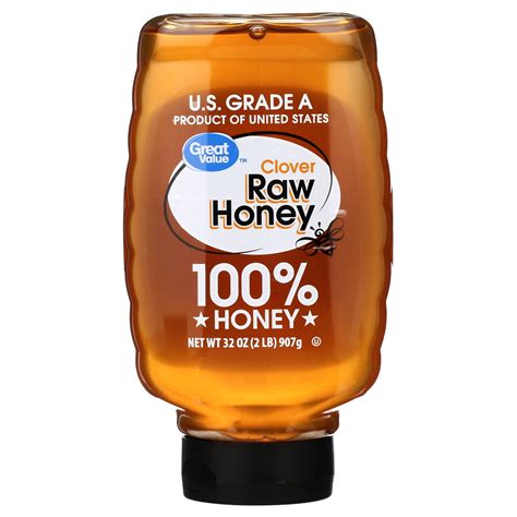 great value clover raw honey 32 oz