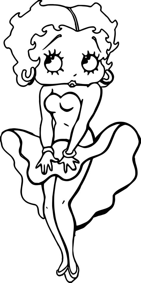 Betty Boop Coloring Pages At Free Printable