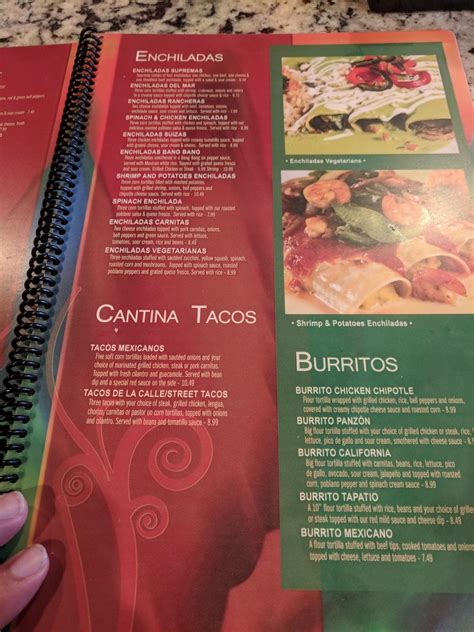 Menu At Cantina Bravo Mexican Grill Restaurant Tahlequah