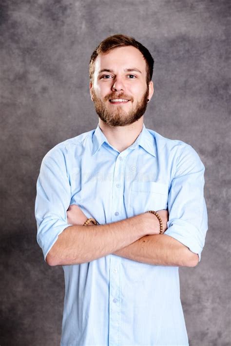 1015 Attractive Bearded Man Standing Arms Crossed Stock Photos Free