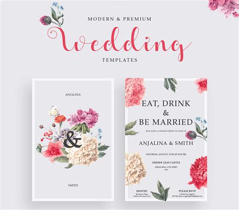 Elegant Wedding Invitation Templates Free Download Design