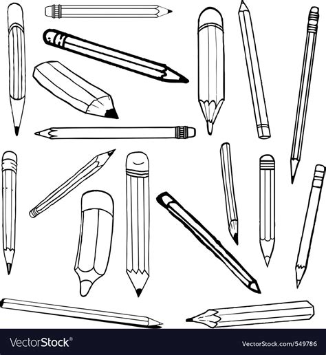 Pencil Sketch Royalty Free Vector Image Vectorstock