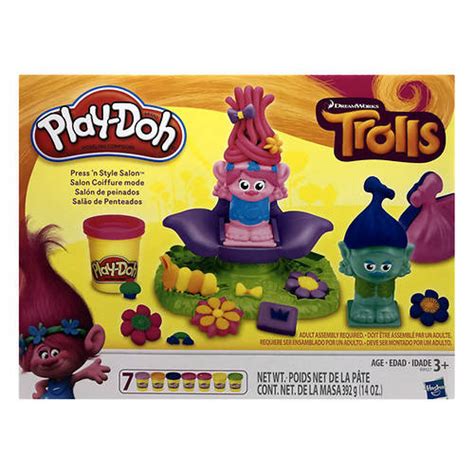Hasbro Play Doh Trolls Press N Style Salon Color Out Of Stock