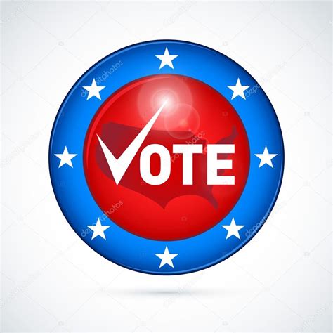 Vote Election Campaign Badge Button — Stock Vector © Realcallahan 88678460