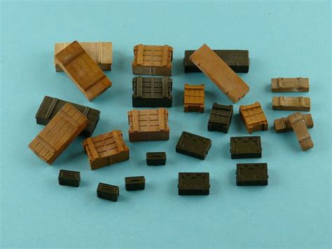135 Ammunition Boxes And Crates Mix Military Scale Model Stowage Kit 6