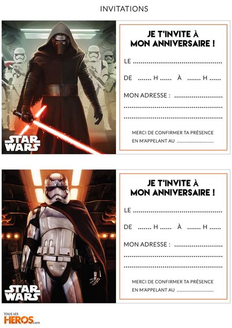 Carte D anniversaire À Imprimer Star Wars Luxury Kit Anniversaire Star Wars Préparez Un A