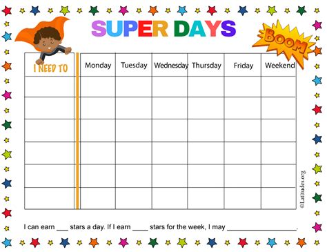 8 Weekly Behavior Chart Template Perfect Template Ideas