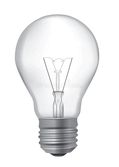 Light Bulb Realistic Drawing Stock Illustration Illustration Of