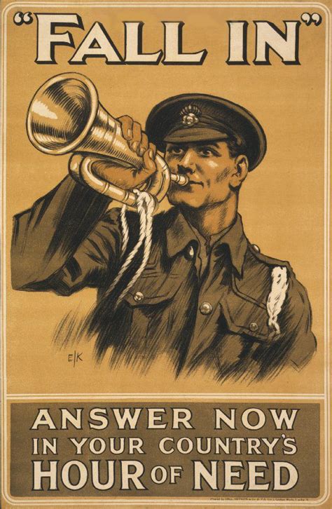 1915 Fall In Answer Now In Your Countrys Hour Of Need Uk Ww1