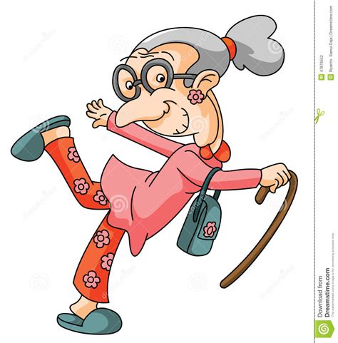 Download old lady images and photos. Super Granny. Vector Cartoon Vector | CartoonDealer.com ...