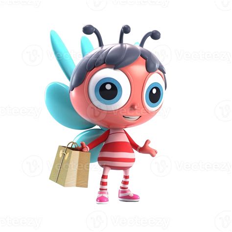 3d Cute Bee Character Ai Generative 24272877 Png