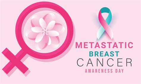 Metastatic Breast Cancer Awareness Day Background Banner Card