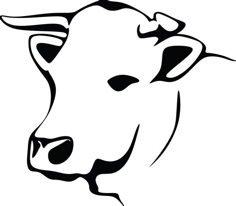 Free Clipart Of A Black And White Cow