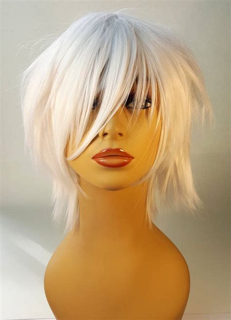 Short blonde haircuts and hairstyles have always been popular among active and stylish women. Short Platinum Blonde Wig Short White Wig with Shaggy | Etsy