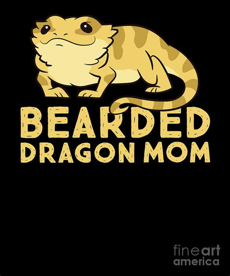 Bearded Dragon Mom Lizard Cute Bearded Dragon Digital Art By Eq Designs