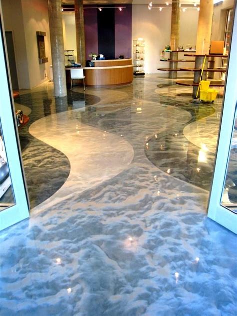 Amazing Decorative Concrete Floor Metallic Colored Epoxy All The Way