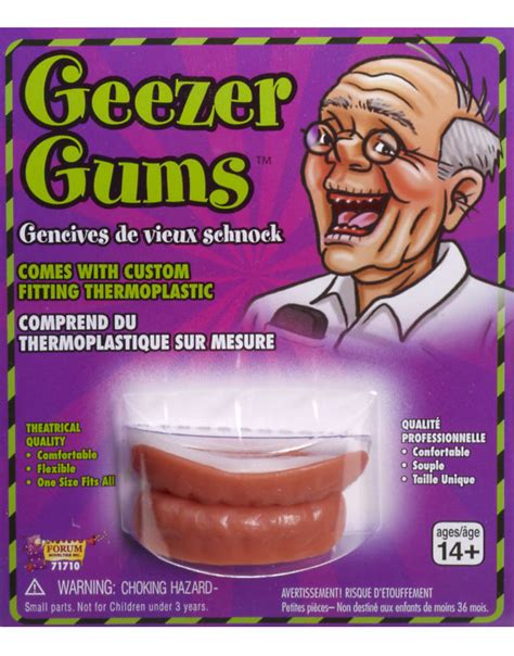 Geezer Gums Funny Adult Old Man Woman No Teeth Costume Accessory