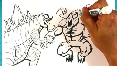 Amazing How To Draw Godzilla Venom Vs King Kong Carnage Easy Pictures